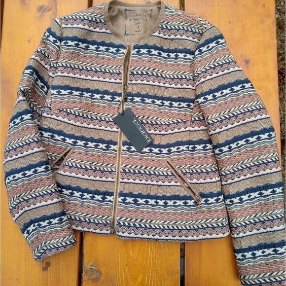 New Bianca Multi-Color Zip-Up Lightweight Jacket Size 8 - Picture 1 of 4